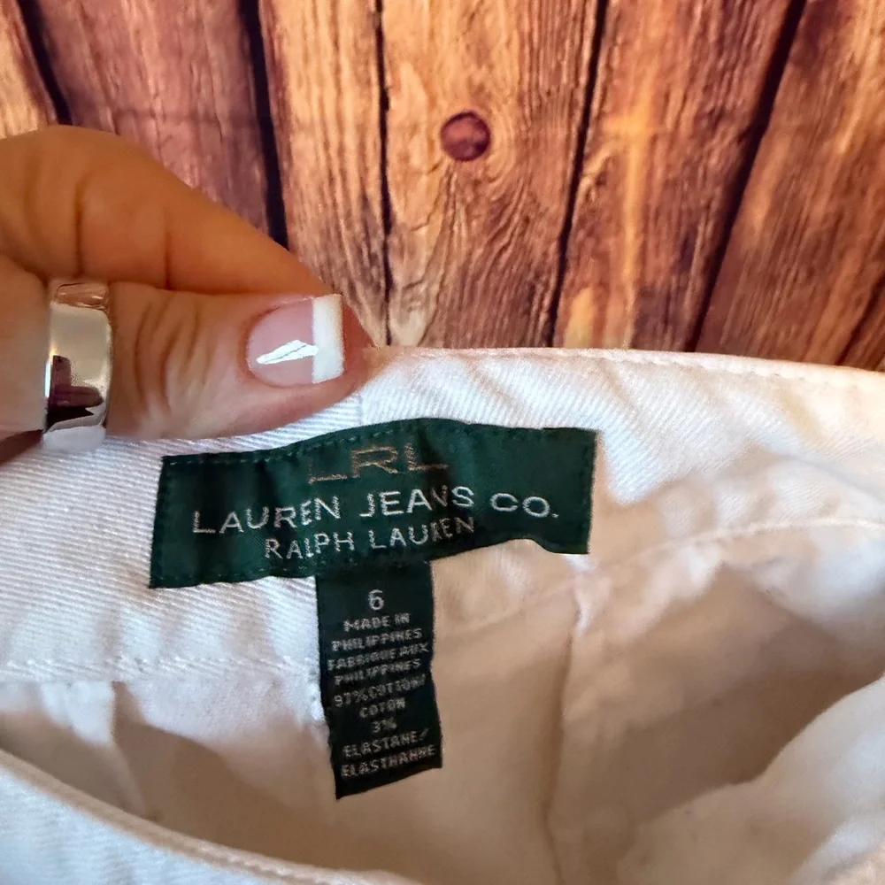 Ralph Lauren White Denim Pencil Skirt - Picture 3 of 3